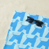 アフガンハウンドシルエット模様 ビーチタオル (インサイチュ)