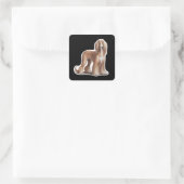 アフガンハウンドステッカー スクエアシール (バッグ)