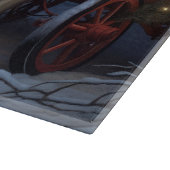 アフガンハウンドスノウイそりに乗るクリスマスデコール カッティングボード (角)