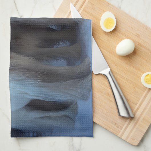 アフガンハウンドスノウイそりに乗るクリスマスデコール キッチンタオル (四つ折り)