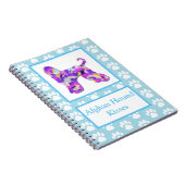 アフガンハウンドッグキスシルエットブルーPPY&B ノートブック (右側)