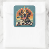 アフガンハウンドドカラフルッグ スクエアシール (バッグ)