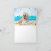 アフガンハウンドドグオンビーチ カード (内部)