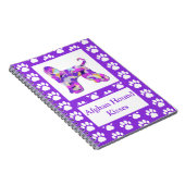 アフガンハウンドドッグキスシルエットかわいいPPY&B ノートブック (右側)