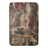 アフガンハウンドドッグクリスマスフェスティバル バスマット (正面縦)