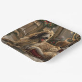 アフガンハウンドドッグクリスマスフェスティバル ペーパープレート (傾斜あり)