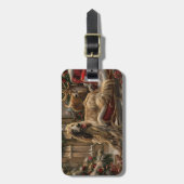 アフガンハウンドドッグクリスマスフェスティバル ラゲッジタグ (正面縦)