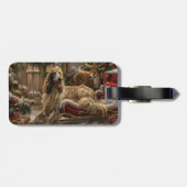 アフガンハウンドドッグクリスマスフェスティバル ラゲッジタグ (裏面横)