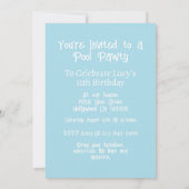 アフガンハウンドドッグシルエットプールパウィーブルーPPY&B 招待状 (裏面)