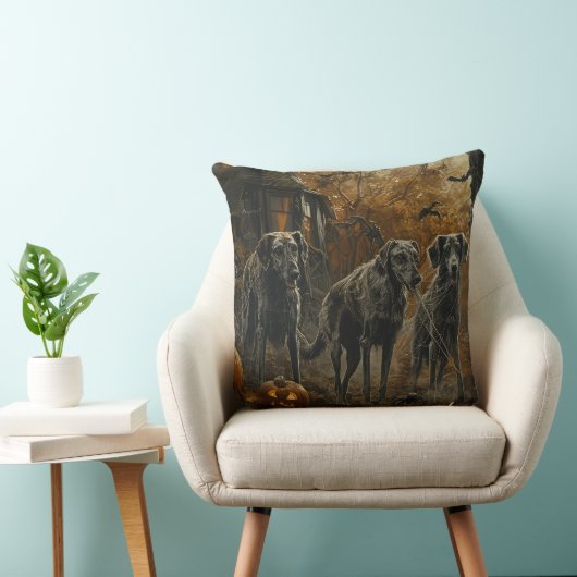 アフガンハウンドハロウィーンナイトドギーディライト クッション (椅子)