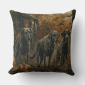 アフガンハウンドハロウィーンナイトドギーディライト クッション (正面)