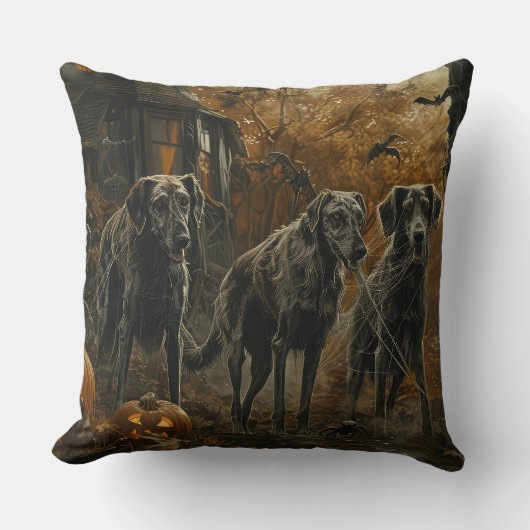 アフガンハウンドハロウィーンナイトドギーディライト クッション