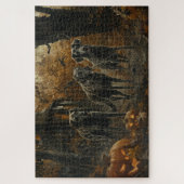 アフガンハウンドハロウィーンナイトドギーディライト ジグソーパズル (縦)