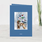 アフガンハウンドパーソナライズされたクリスマスカード シーズンカード (裏面)