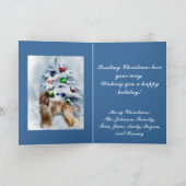 アフガンハウンドパーソナライズされたクリスマスカード シーズンカード (内部)