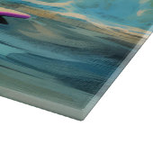 アフガンハウンドビーチサーフィン絵画ズ カッティングボード (角)