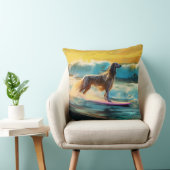 アフガンハウンドビーチサーフィン絵画ズ クッション (椅子)