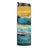 アフガンハウンドビーチサーフィン絵画ズ タンブラー (回転右)