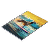 アフガンハウンドビーチサーフィン絵画ズ ノートブック (左側)