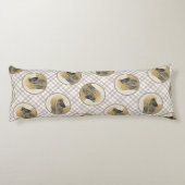 アフガンハウンドブラックマスク絵を描レッドのペットドッグアート ボディピロー (裏面)