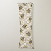 アフガンハウンドブラックマスク絵を描レッドのペットドッグアート ボディピロー (正面縦)