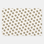 アフガンハウンドブラックマスク絵を描レッドのペットドッグアート ラッピングペーパーシート (正面2)