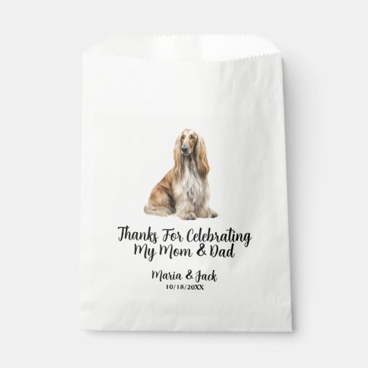 アフガンハウンドペットフルカラー結婚ズ フェイバーバッグ (正面)