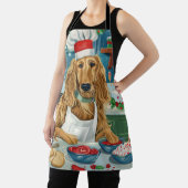 アフガンハウンドホリデーベーキング:フェスティバルクリスマス エプロン (インサイチュ)