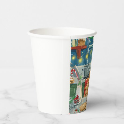 アフガンハウンドホリデーベーキング:フェスティバルクリスマス 紙コップ (右)