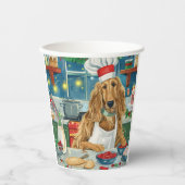 アフガンハウンドホリデーベーキング:フェスティバルクリスマス 紙コップ (正面)