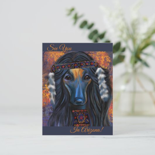 アフガンハウンド南西部 ポストカード (スタンド正面)