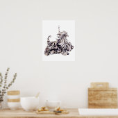 アフガンハウンド回転木馬ムービング ポスター (キッチン)