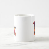 アフガンハウンド幾何学模様シルエット数々の コーヒーマグカップ (中央)