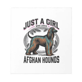 アフガンハウンド愛好家 ヴィンテージ 犬ママ Tシャツ デザイン_1 ノートパッド