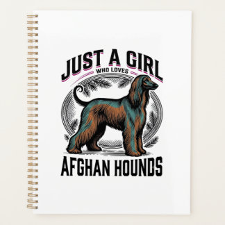 アフガンハウンド愛好家 ヴィンテージ 犬ママ Tシャツ デザイン_1 プランナー手帳