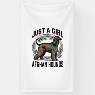 アフガンハウンド愛好家 ヴィンテージ 犬ママ Tシャツ デザイン_1 横断幕