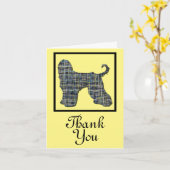 アフガンハウンド犬ありがとう カード (黄色い花)