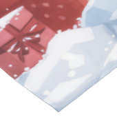 アフガンハウンド犬の冬ワンダーランドクリスマスジョイ テーブルクロス (アングル)