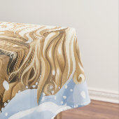 アフガンハウンド犬の冬ワンダーランドクリスマスジョイ テーブルクロス (インサイチュ)