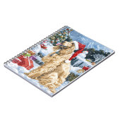 アフガンハウンド犬の冬ワンダーランドクリスマスジョイ ノートブック (左側)