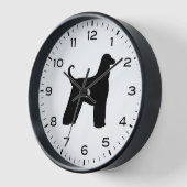 アフガンハウンド犬の毛のシルエット 壁時計 (傾斜)