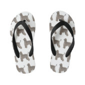 アフガンハウンド犬の漫画イラストレーション キッズビーチサンダル (フットベッド)