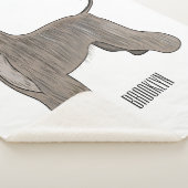 アフガンハウンド犬の漫画イラストレーション シェルパブランケット (3/4)