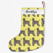 アフガンハウンド犬の漫画イラストレーション スモールクリスマスストッキング (裏面)