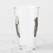 アフガンハウンド犬の漫画イラストレーション タンブラーグラス (左)