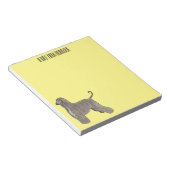 アフガンハウンド犬の漫画イラストレーション ノートパッド (アングル)