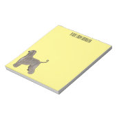 アフガンハウンド犬の漫画イラストレーション ノートパッド (回転)