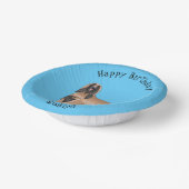 アフガンハウンド犬の漫画イラストレーション ペーパーボウル (傾斜あり)