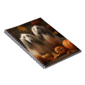 アフガンハウンド犬の秋の喜びカボチャ ノートブック (右側)