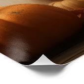 アフガンハウンド犬の秋の喜びカボチャ ポスター (コーナー)